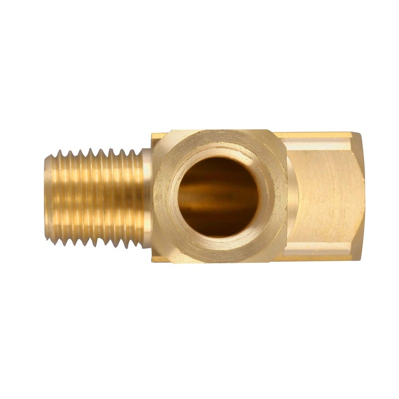 Litorange 2 PCS Metals Brass Pipe Fitting Barstock Male Branch Tee T Adapter 3/8" NPT Female x 3/8" NPT Male x 3/8" NPT Female (Pack of 2) - Image 5